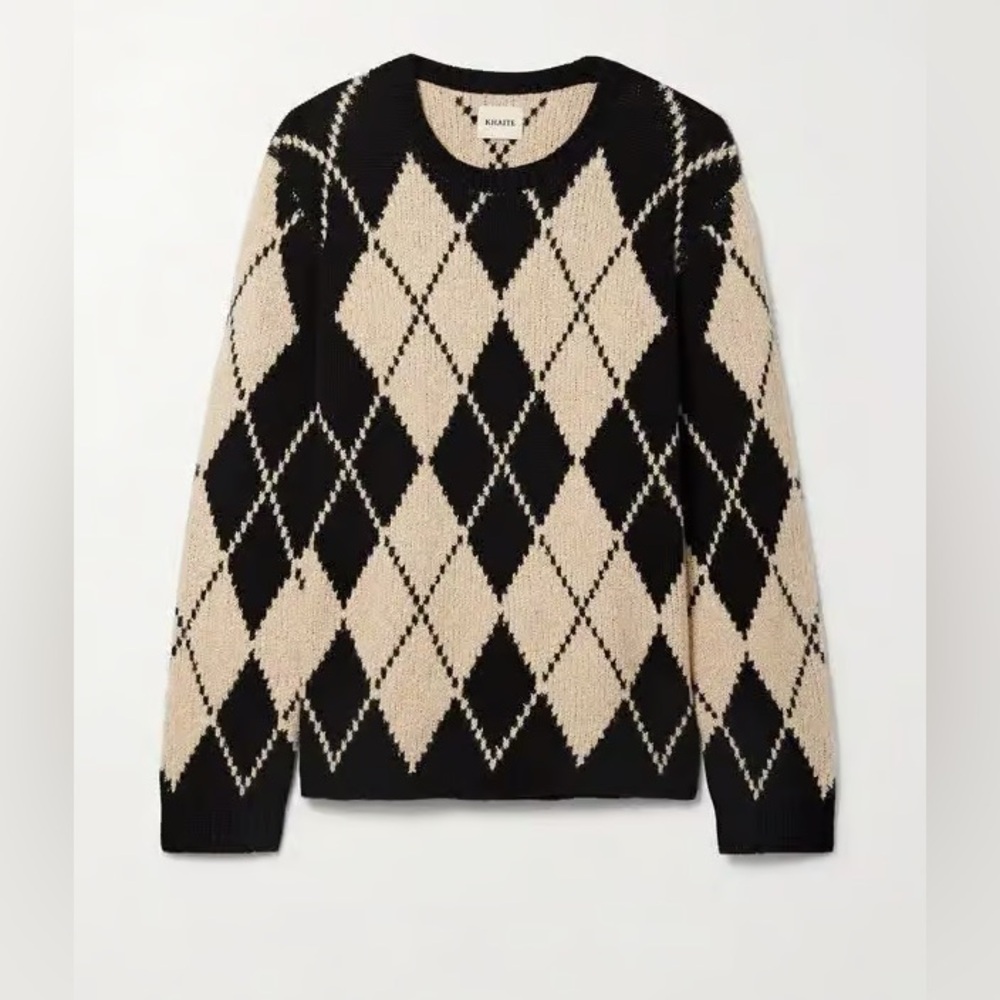 Khaite Siro Argyle Sweater